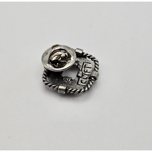 Life Preserver Lapel Pin Handcrafted Pewter Nautical Coastal Artist Signed NEW - Picture 9 of 10